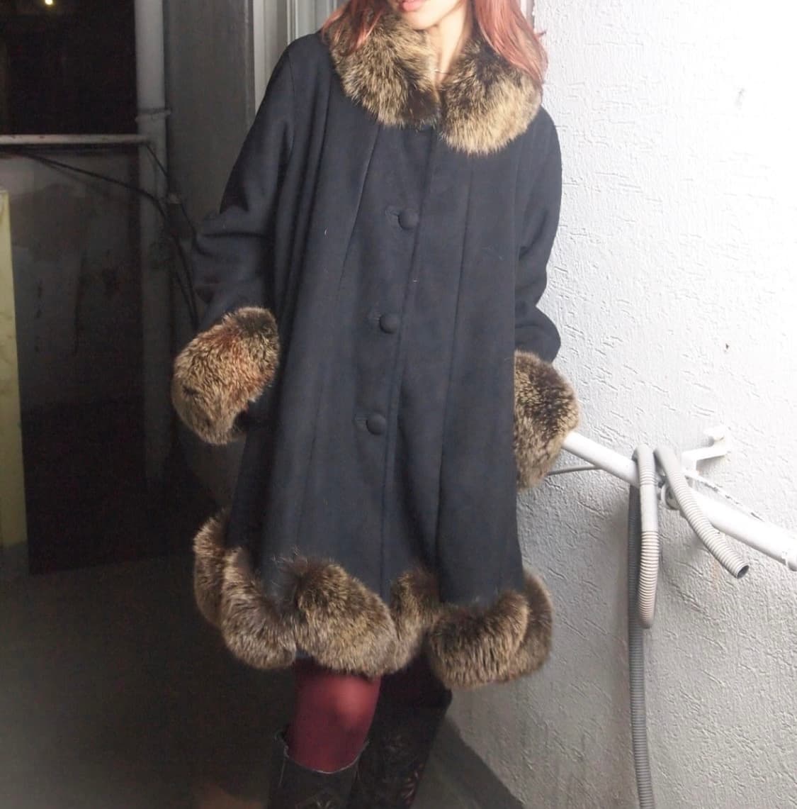 리얼 퍼 트리밍 코트 상품이미지1