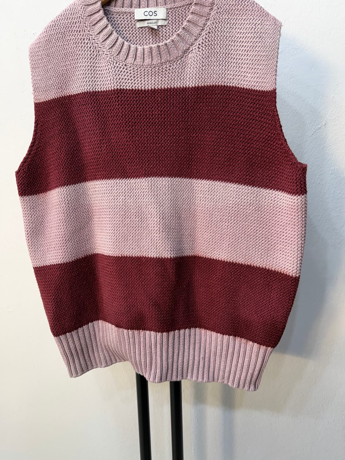 정품) COS 코스 남성 스트라이프 니트 탑 XL 상품이미지3