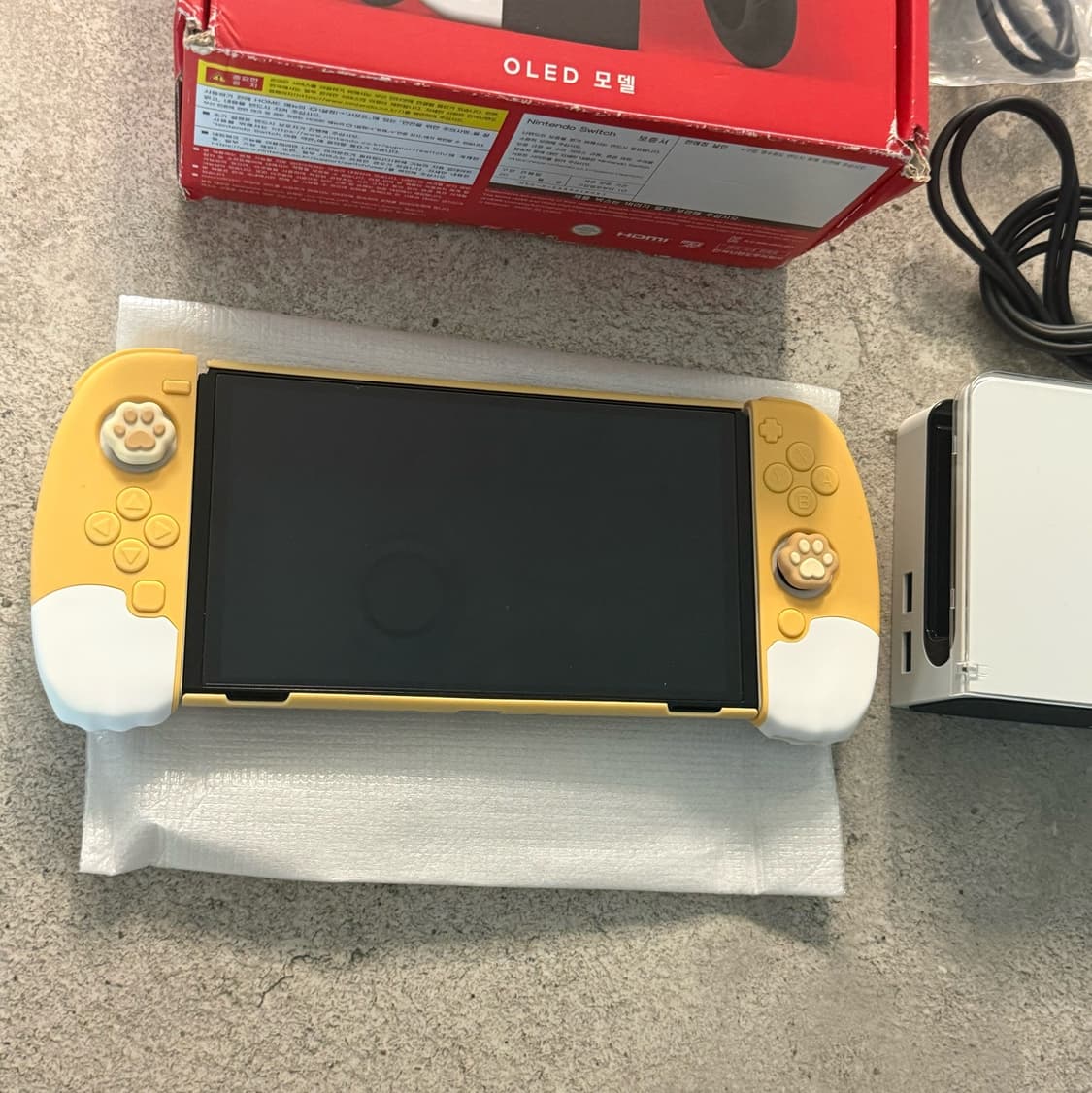 (풀박스)S급 닌텐도스위치oled +보호필름 + 케이스 + 조이콘케이스 상품이미지3