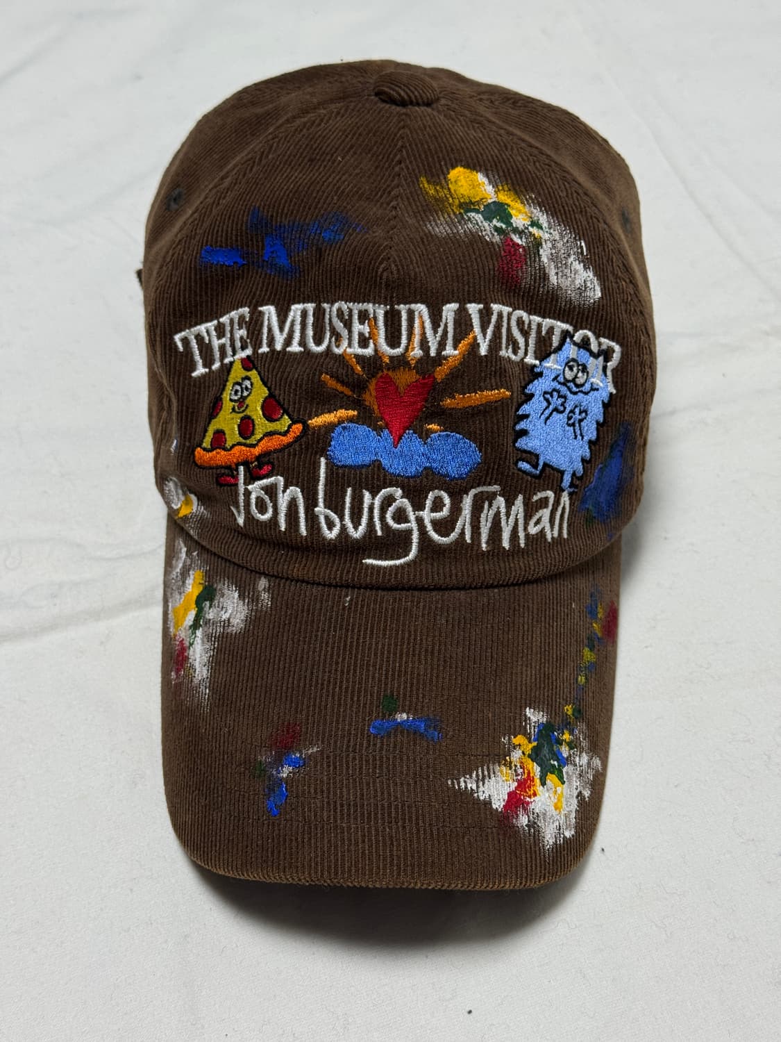 더뮤지엄비지터 X 존버거맨 / 페인티드 피자 코듀로이 볼캡 / OS 상품이미지2