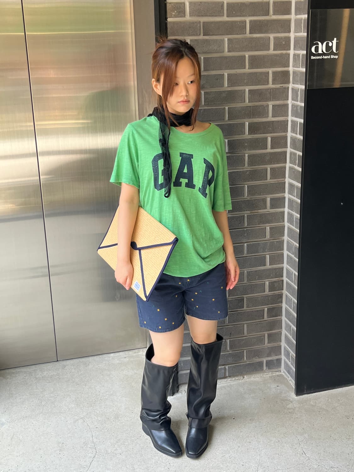 Gap 갭 로고 탑 그린 상품이미지2