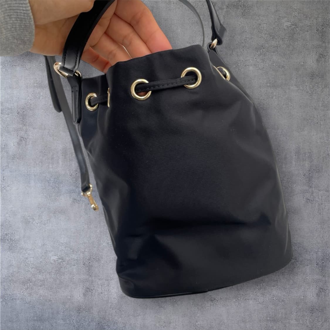 아가타 AGATHA 블랙 나일론 복조리백 토트 크로스백 상품이미지4