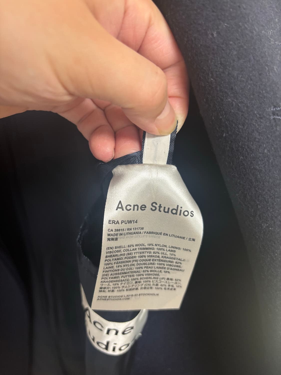 Acne studios ERA PUW14 코트 상품이미지3