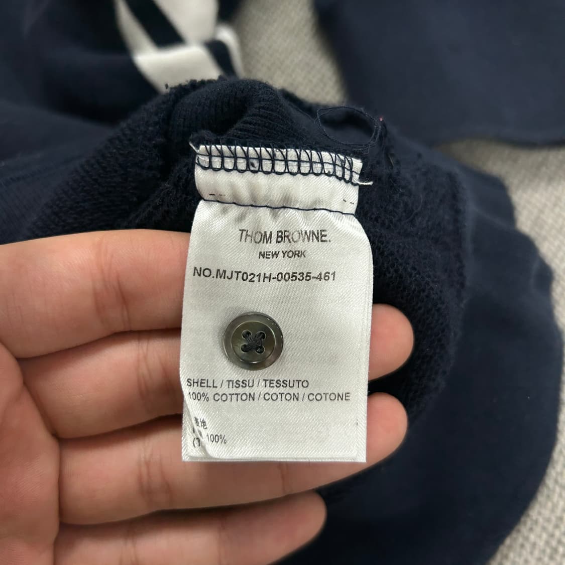 톰브라운 루프백 4바 네이비 스웻셔츠(3) 상품이미지3