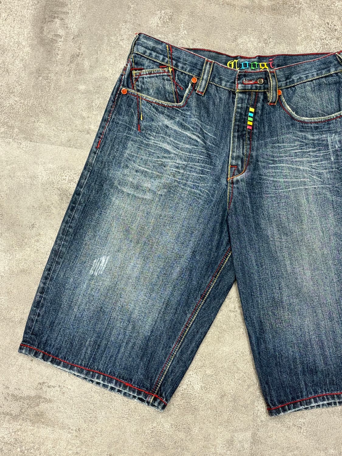 90-00s Coogi rainbow logo denim shorts 상품이미지6