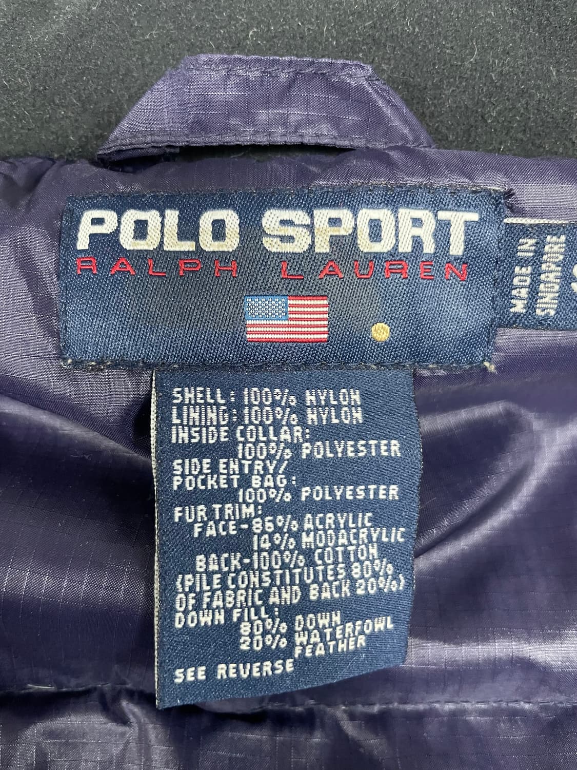 90s POLO SPORT 덕다운사파리 상품이미지9