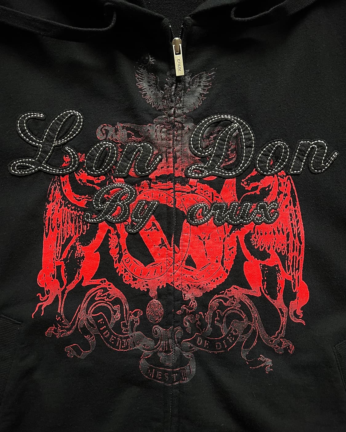 90-00s Vintage Gothic 1/2 Hood Zip-up 상품이미지5