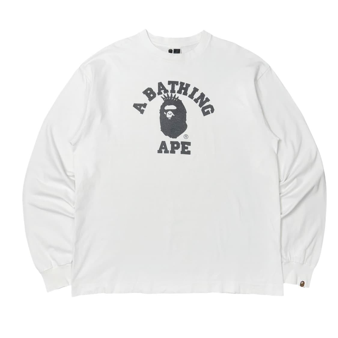 (XL) 올드 베이프 컬리지 롱슬리브 화이트  상품이미지1