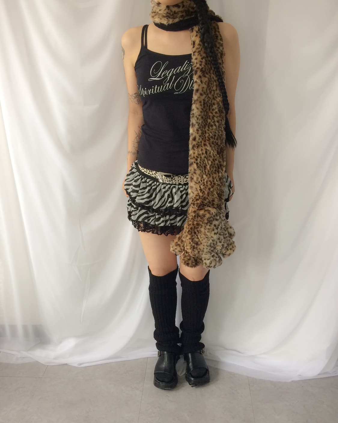 leopard glove muffler 상품이미지5