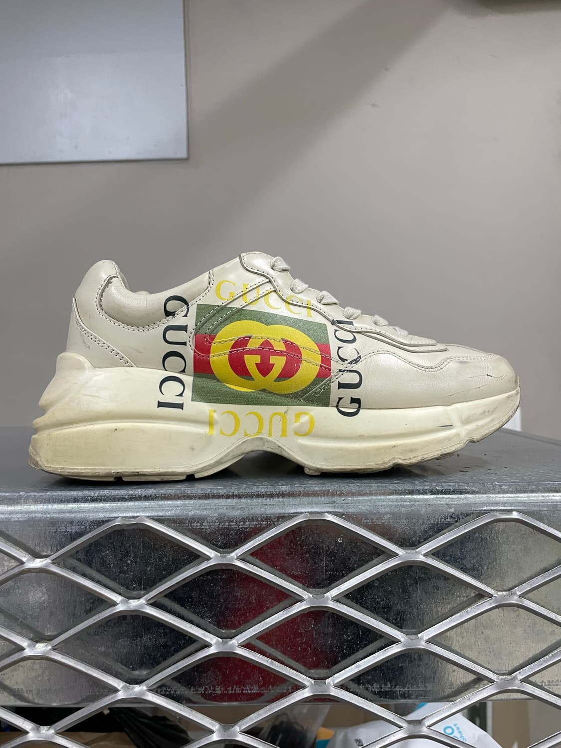 구찌 라이톤 레더 스니커즈 37 (gr-4739) 상품이미지4