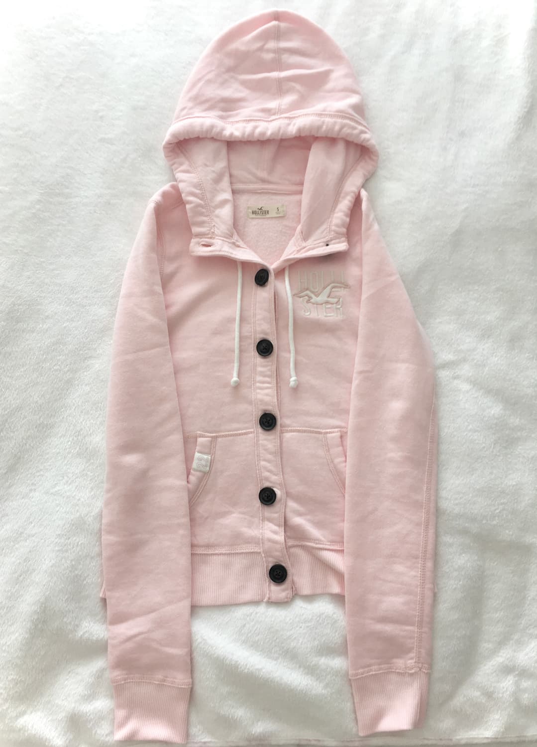홀리스터 연핑크 버튼업 후드집업 Hollister 히메갸루 핀터레스트 상품이미지6