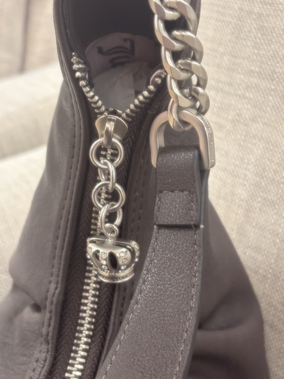 쥬시꾸뛰르 밤색 숄더백/y2k/빈티지 스타일/갸루/희귀매물 상품이미지3