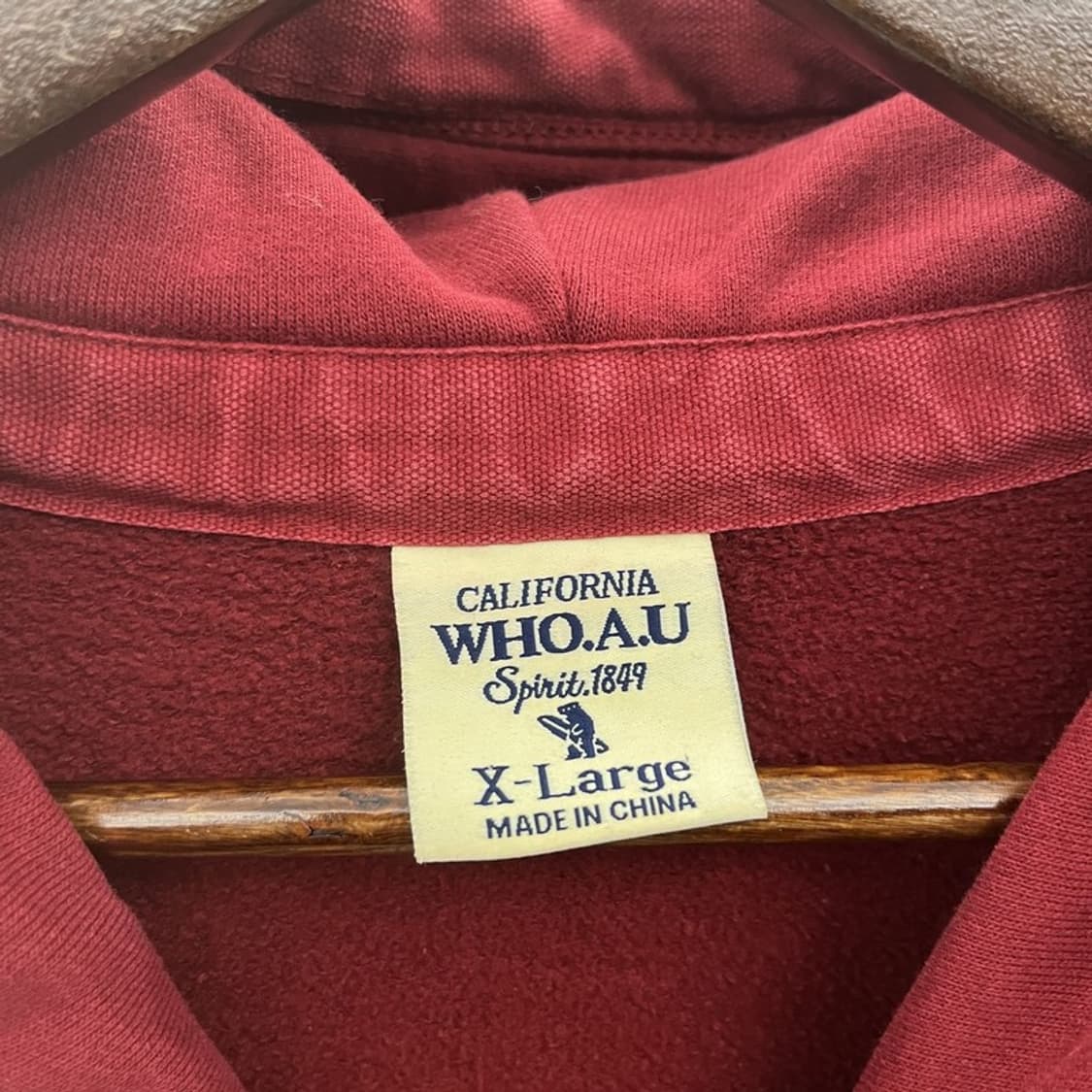 후아유 컨트리 레트로 빈티지 00's 와인 후드티 XL C09737 상품이미지5