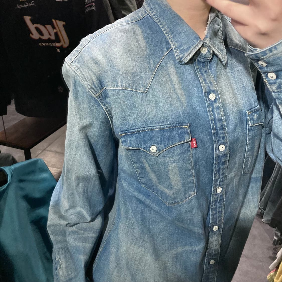 [IM] 리바이스 스냅 버튼 중청 데님 셔츠 상품이미지5