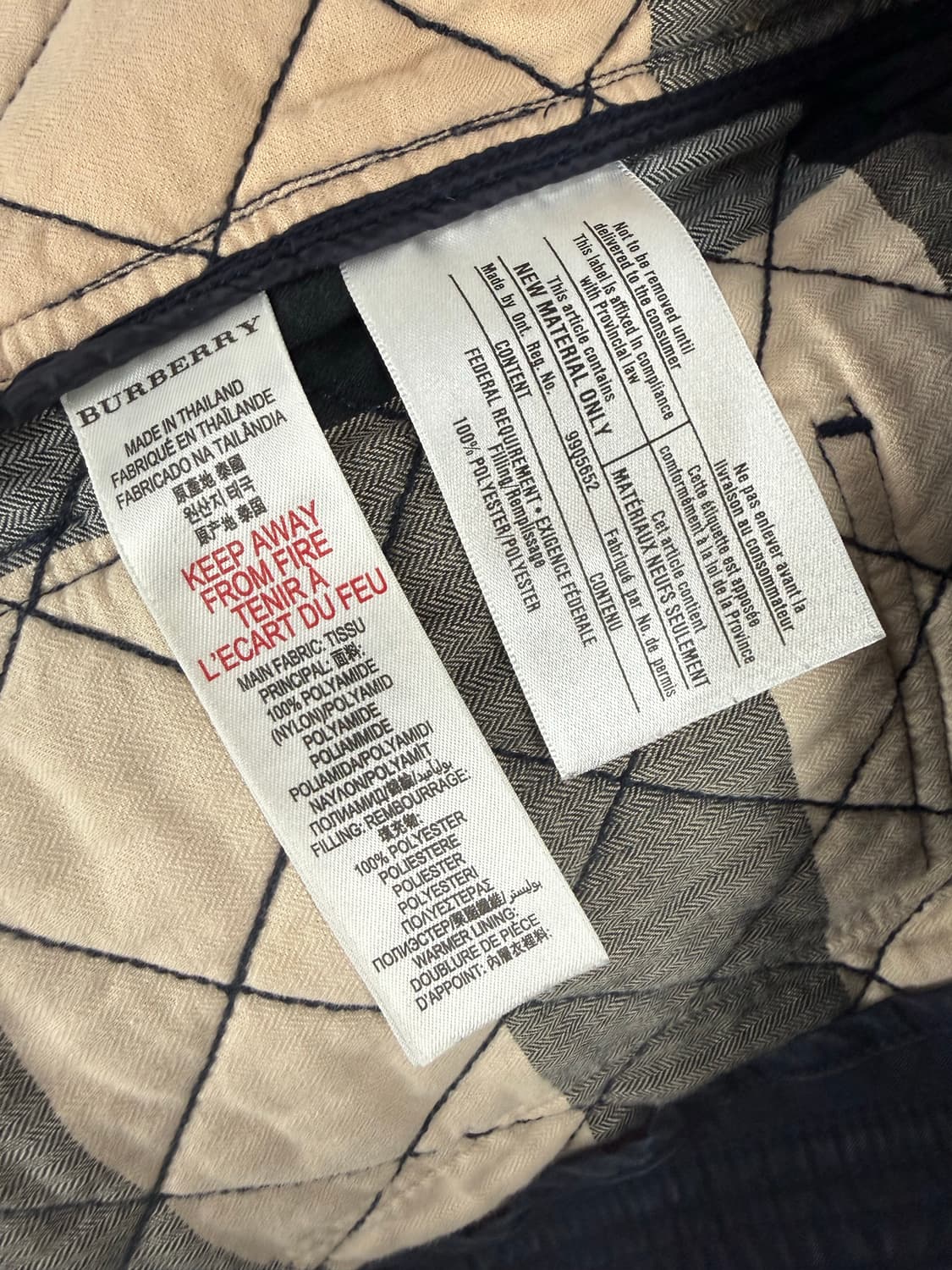 버버리 퀼팅 경량 조끼패딩 키즈10Y 140 상품이미지5