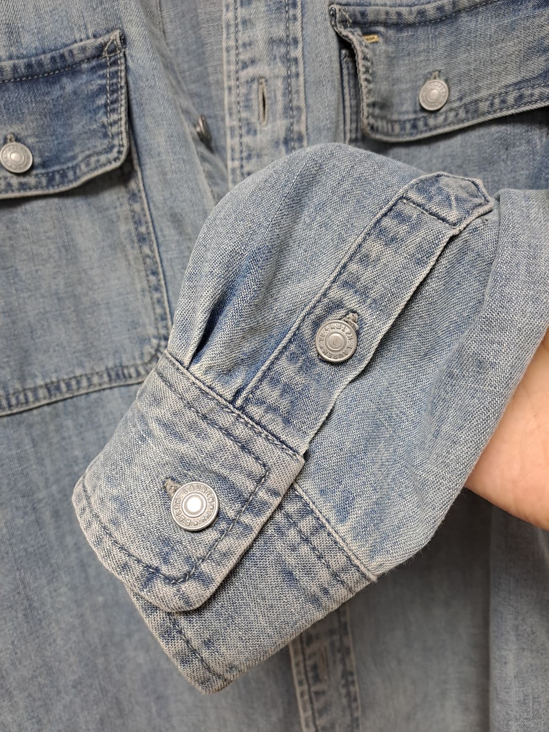 RRL 워싱 데님 셔츠 M사이즈 상품이미지4