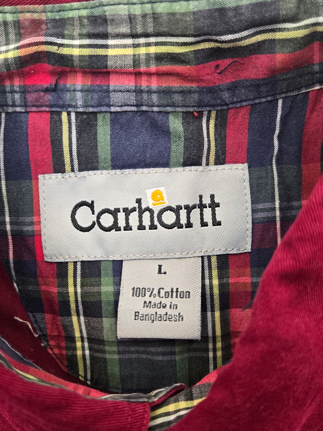 칼하트 옥스포드 긴팔 셔츠 버건디 상품이미지3