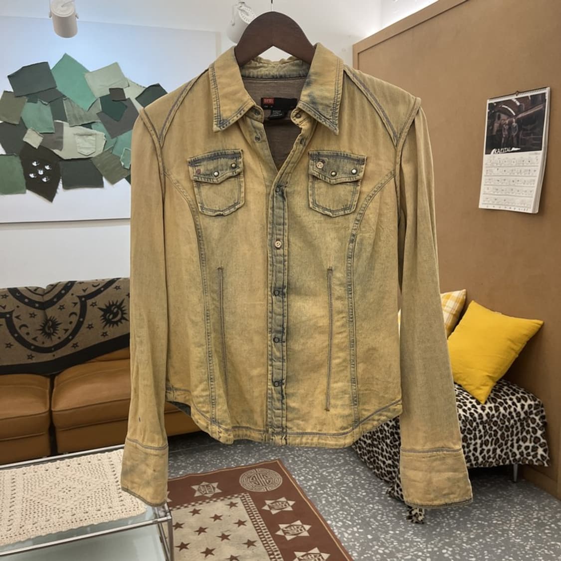 디젤 아메카지 컨트리 웨스턴 빈티지 셔츠 M C10177 상품이미지3