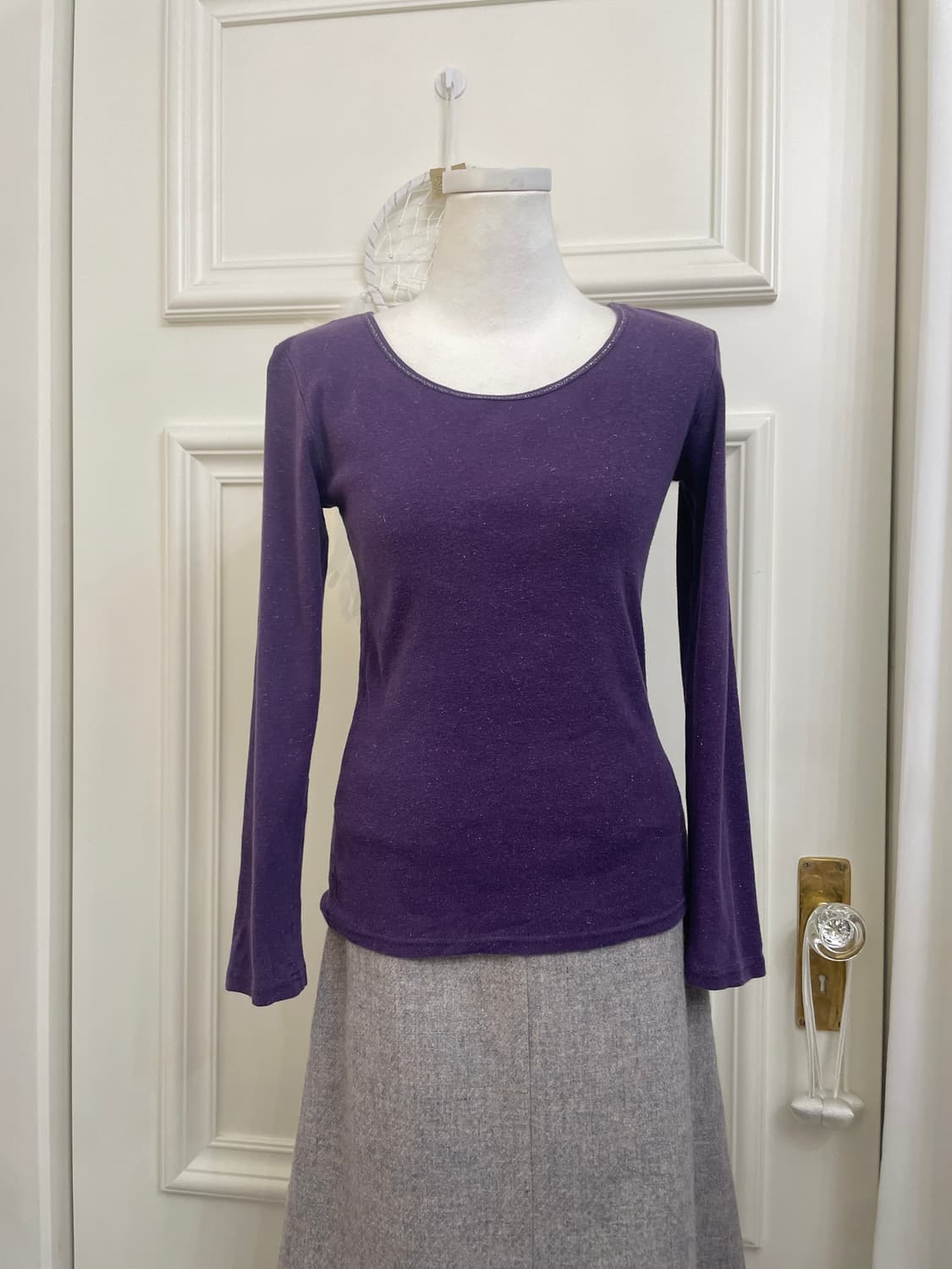 purple gold point shirring cardigan&glit 상품이미지7