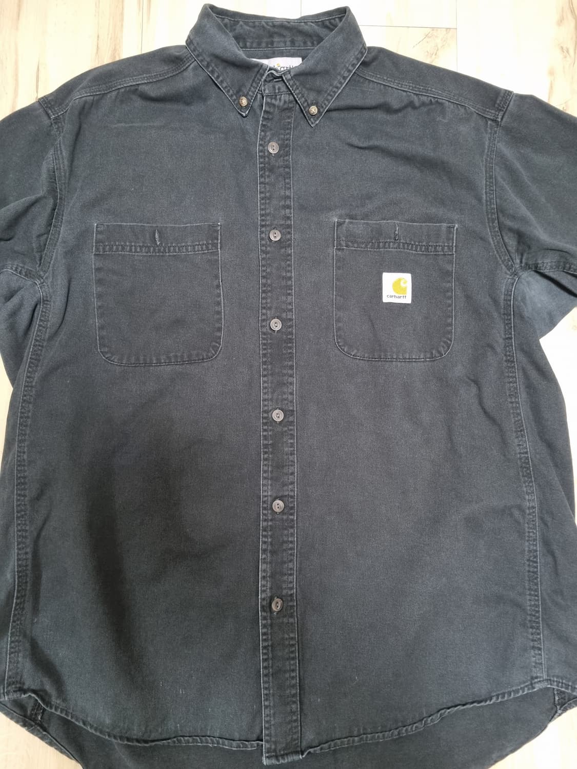 칼하트 반팔 흑청 데님셔츠 2XL 상품이미지1