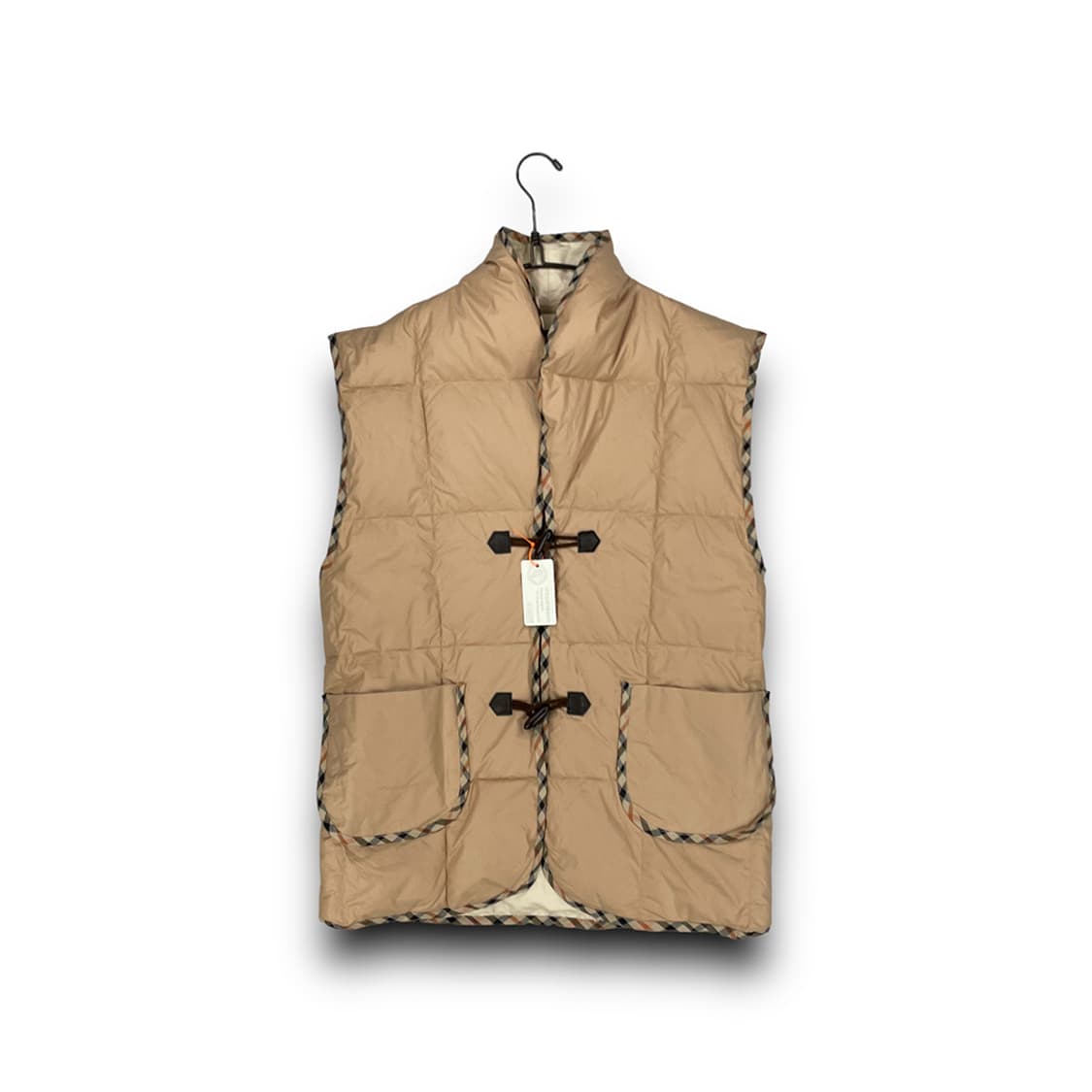 닥스 패턴 푸퍼 조끼패딩 상품이미지1