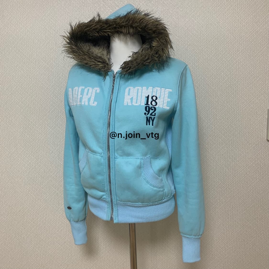 아베크롬비 연하늘 울프죠 후드집업 상품이미지2