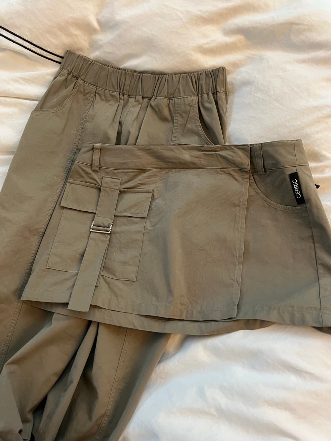 세릭 투웨이 스커트팬츠 카키 상품이미지4