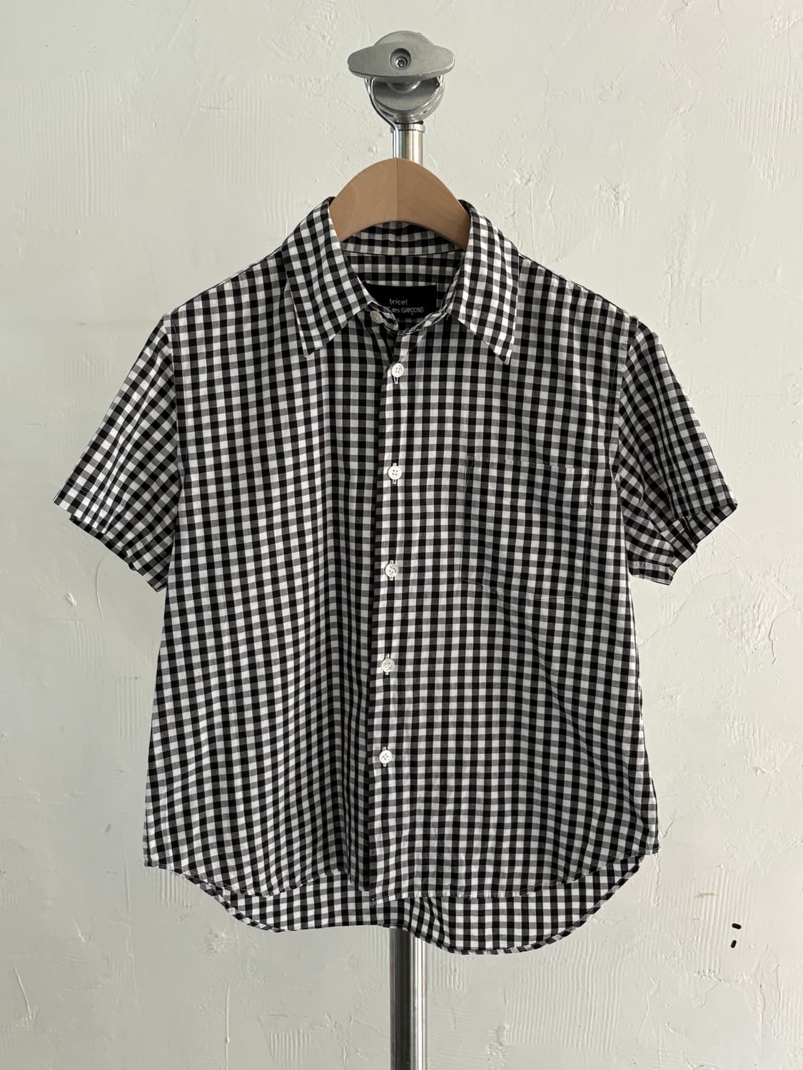 꼼데가르송 트리콧 깅엄 체크 반팔 셔츠  상품이미지3