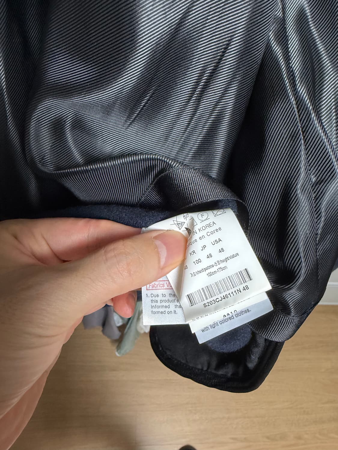 [48] 솔리드옴므 캐시미어혼방 더블 울자켓 네이비 상품이미지5