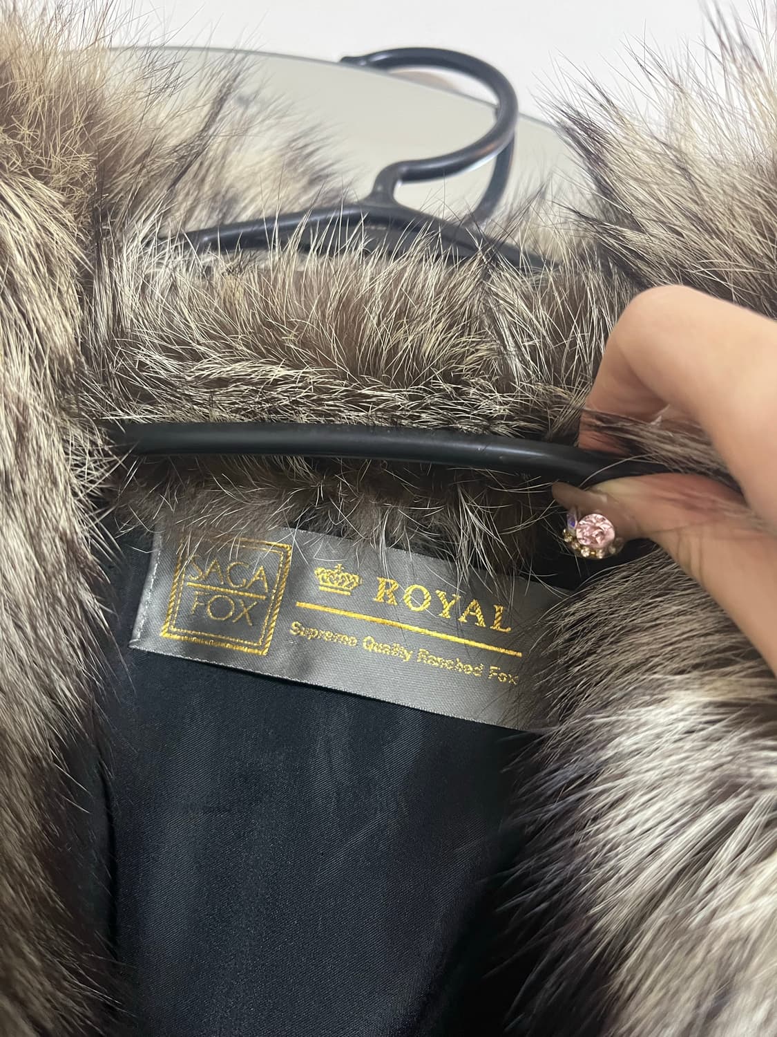 사가폭스 로얄 크로스 쉐도우실버 퍼자켓 폭스퍼자켓 상품이미지5