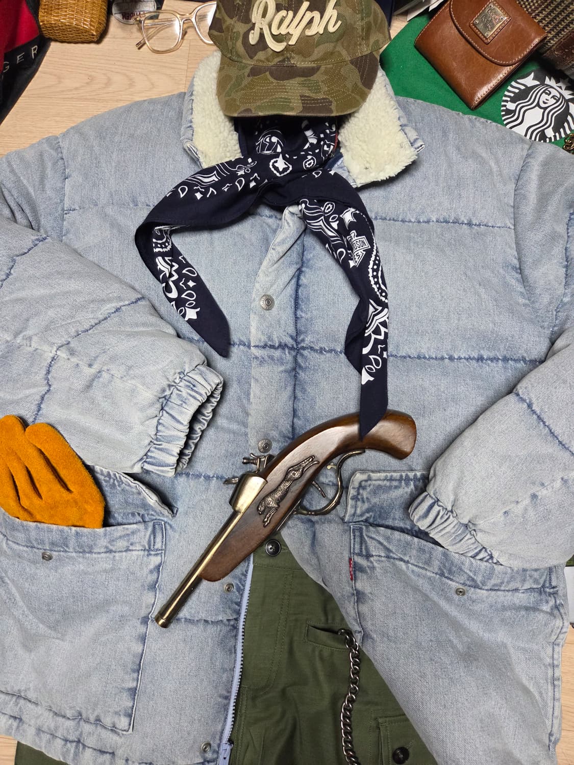 LEVIS 데님 연청 패딩 자켓 오리털  상품이미지6