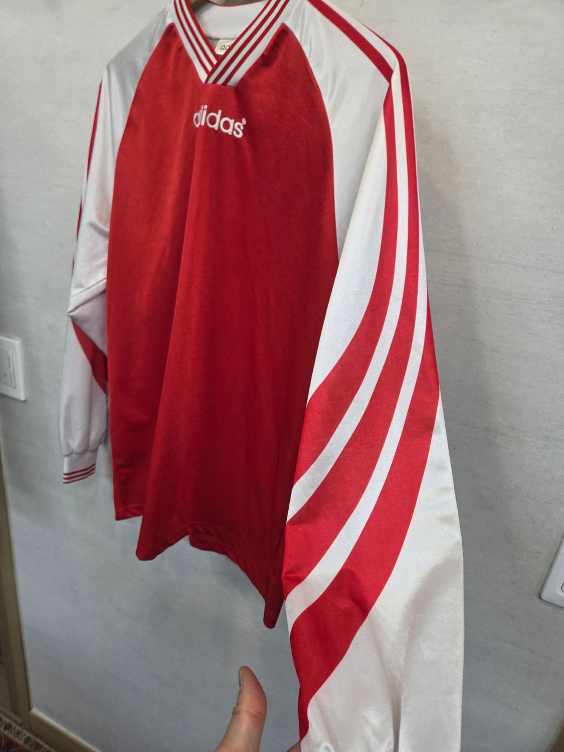 아디다스 올드스쿨 빈티지 삼선 래글런 져지 긴팔 xl 상품이미지4