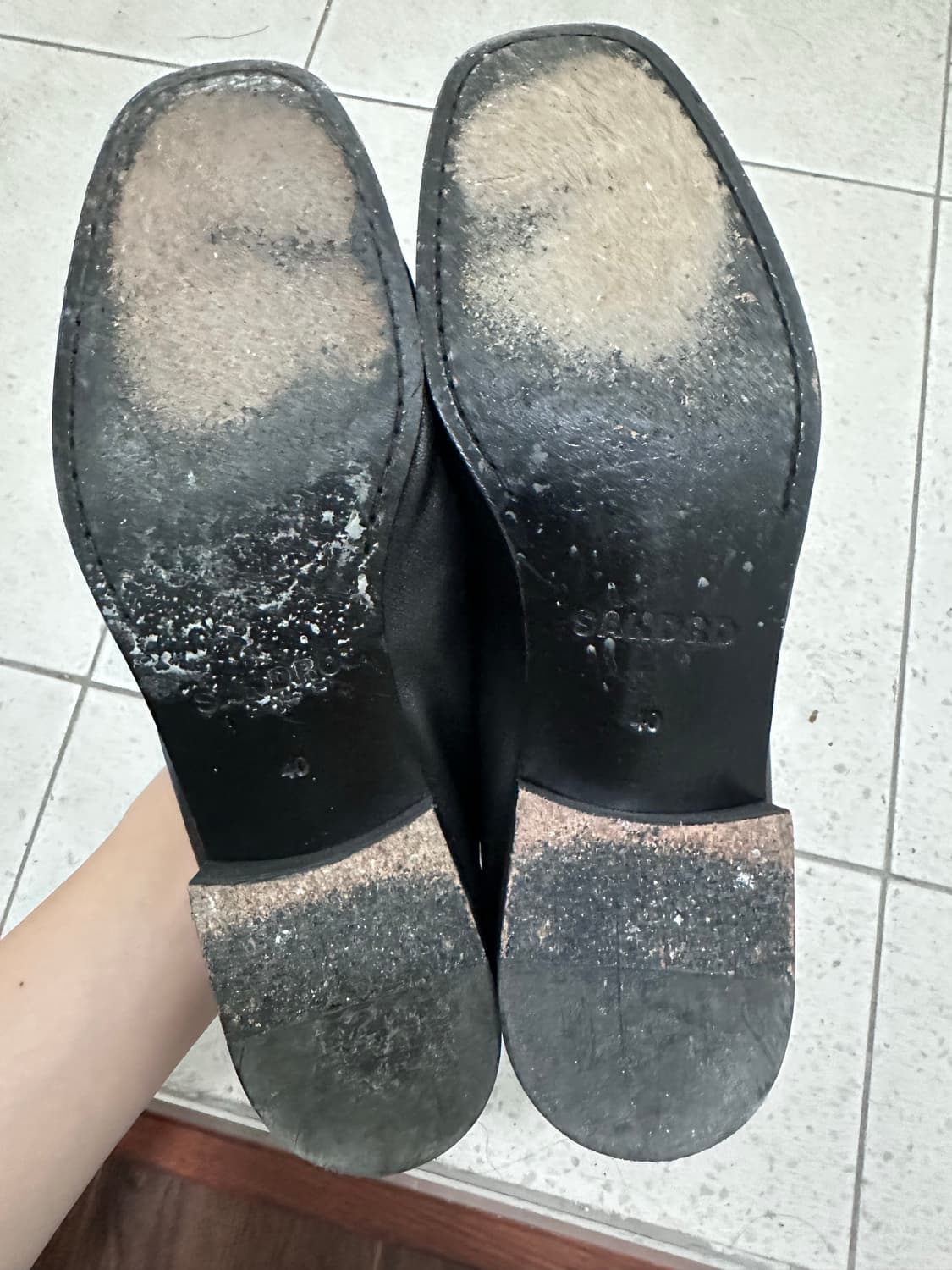 SANDRO 산드로 블랙 레더 슬입온/로퍼 상품이미지5