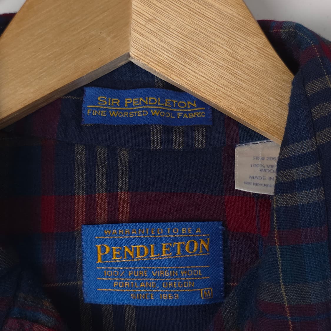 펜들턴 퓨어 버진울 셔츠 체크 (M) 상품이미지4