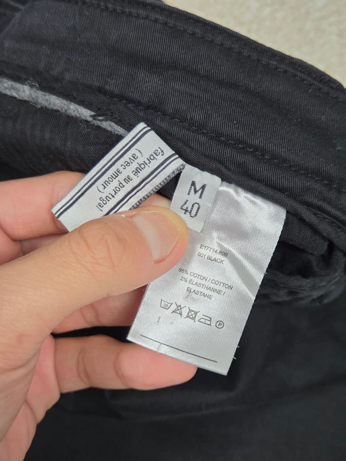 [아미] 백로고 코튼 치노 하프 팬츠 | S00044 상품이미지4