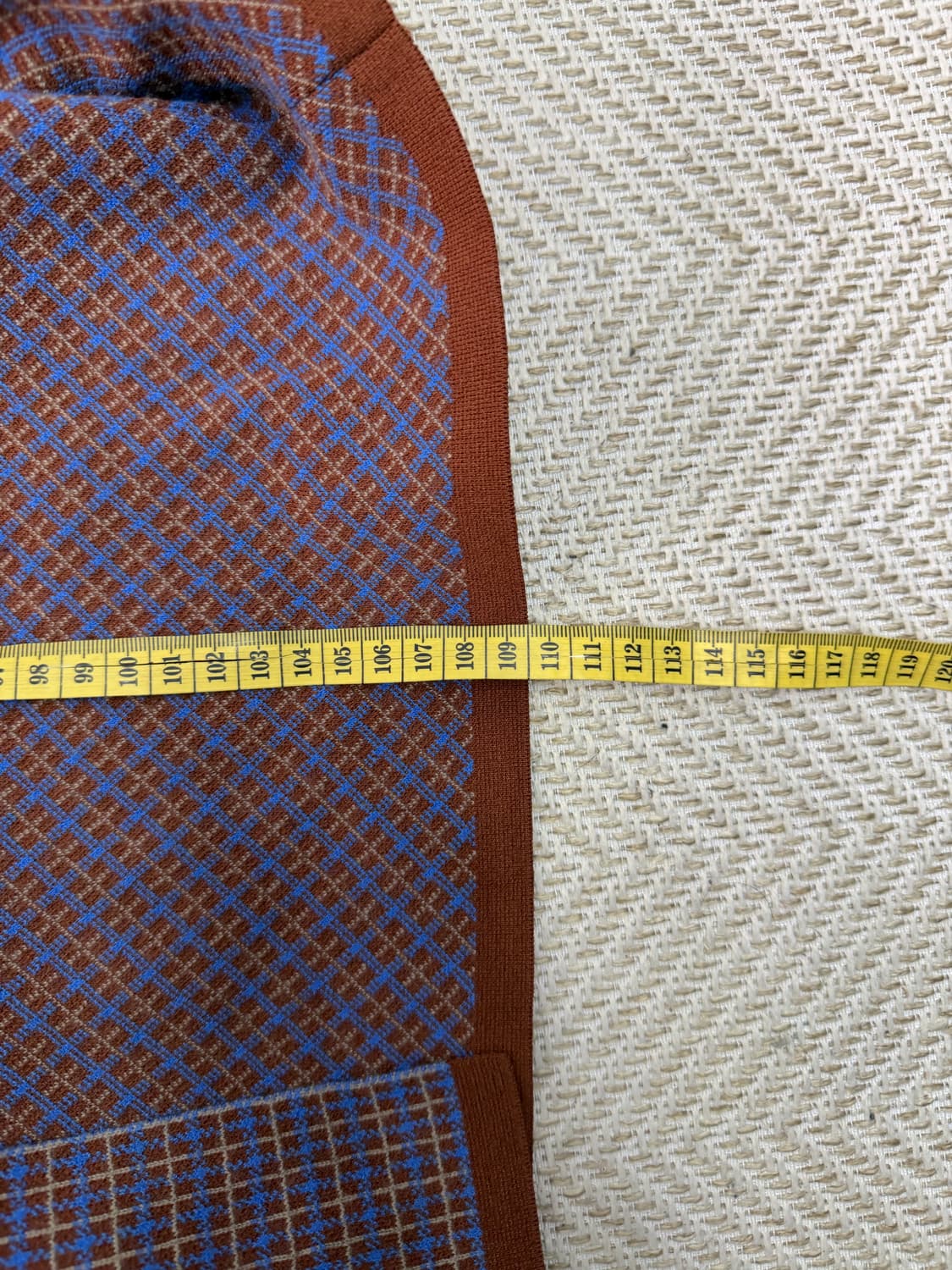 정품) 시스템 한섬 루즈핏 니트 체크 패턴 원피스 F  상품이미지8