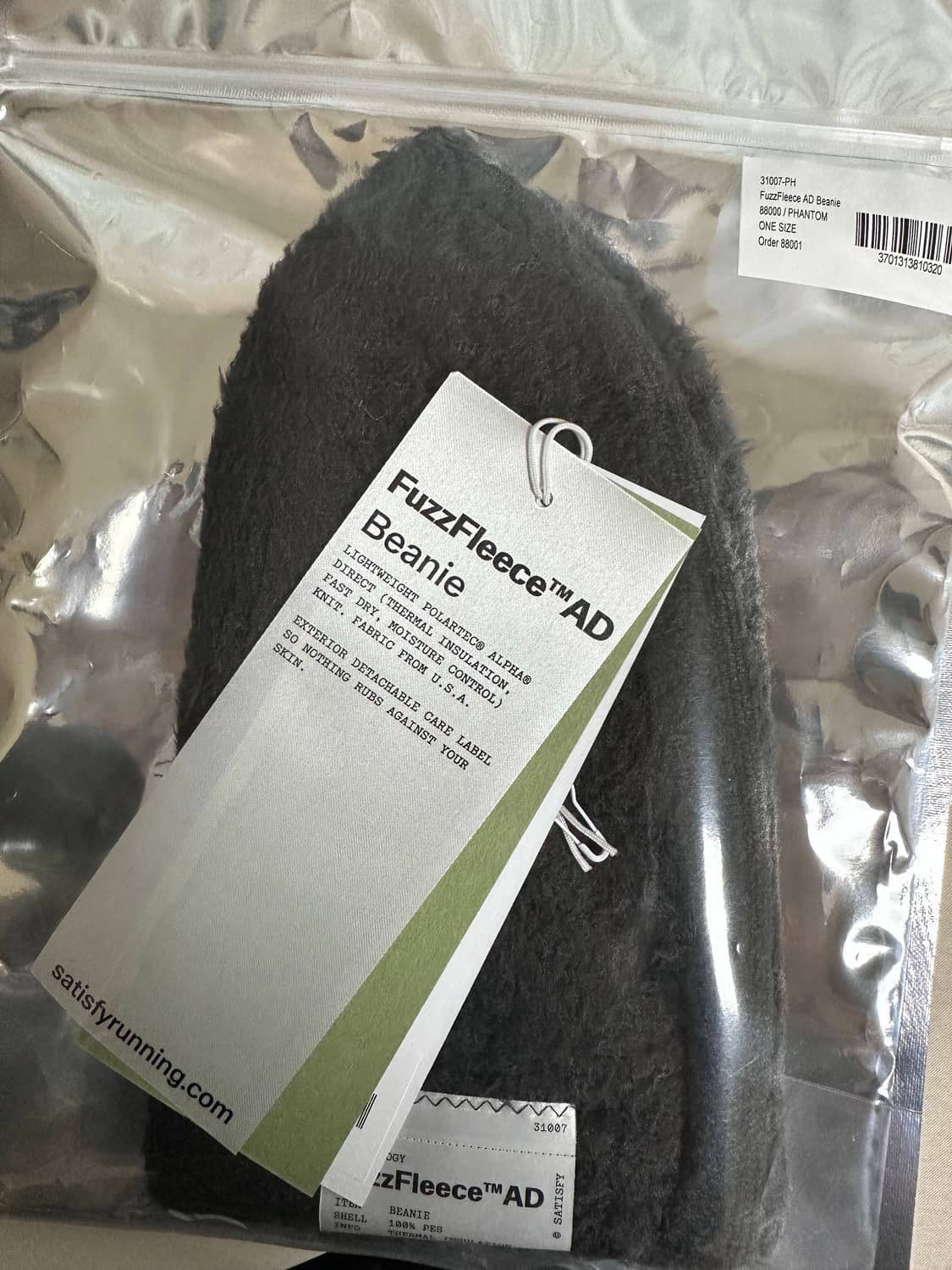 새티스파이 FuzzFleece 비니 팬텀 상품이미지1