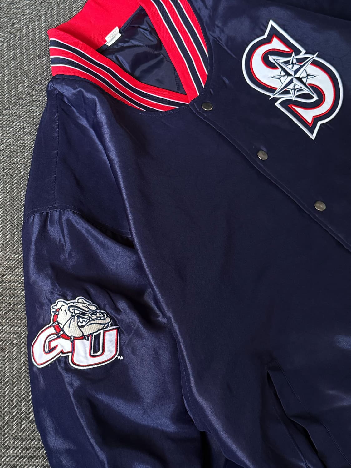 90s 시애틀 매리너스 새틴 퀼트 바시티 자켓 (105-110) 상품이미지3