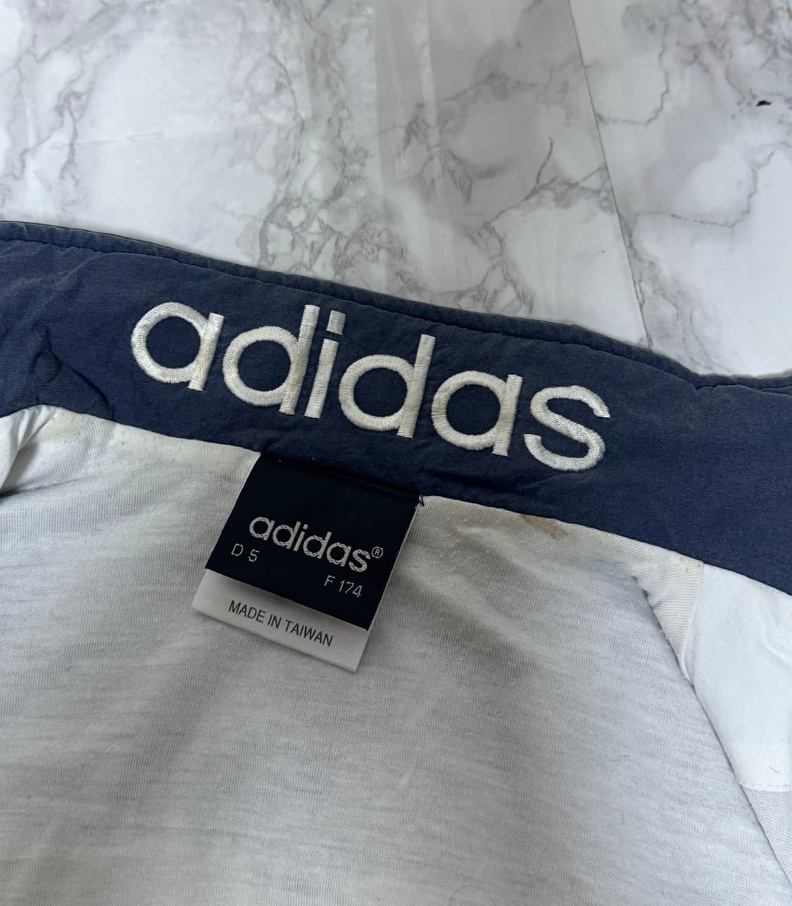 L 아디다스 삼선 실버 레이싱 코튼 빅로고 자켓 상품이미지6