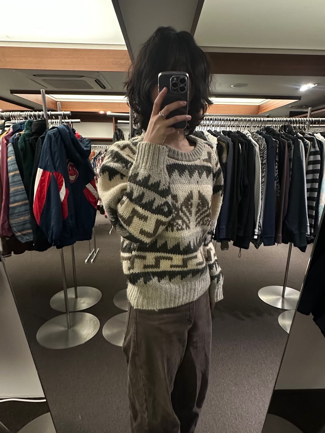 M)Gembory 빈티지 노르딕 울 스웨터 상품이미지1