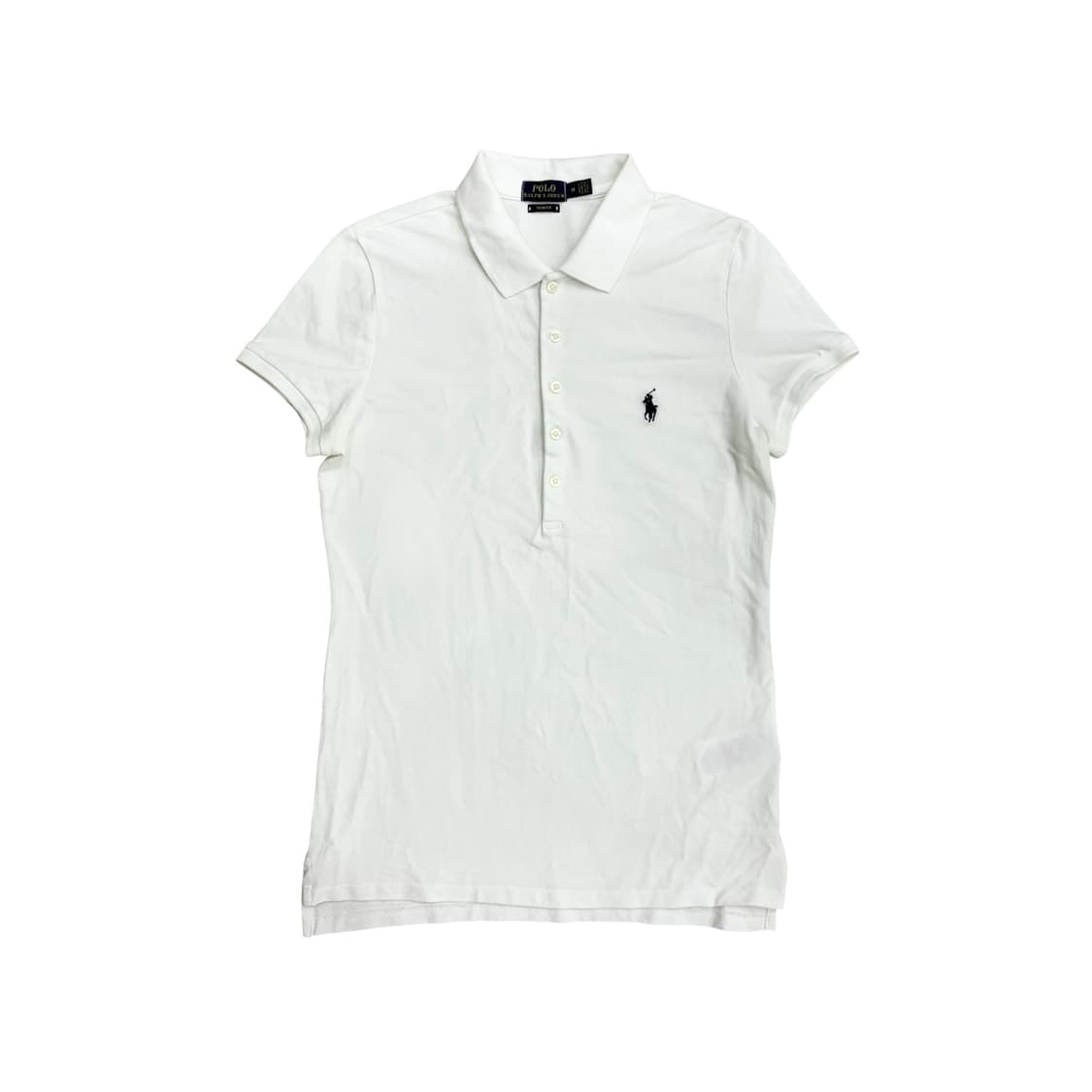 폴로 여성 화이트 반팔 카라티 티셔츠 (M) 상품이미지1