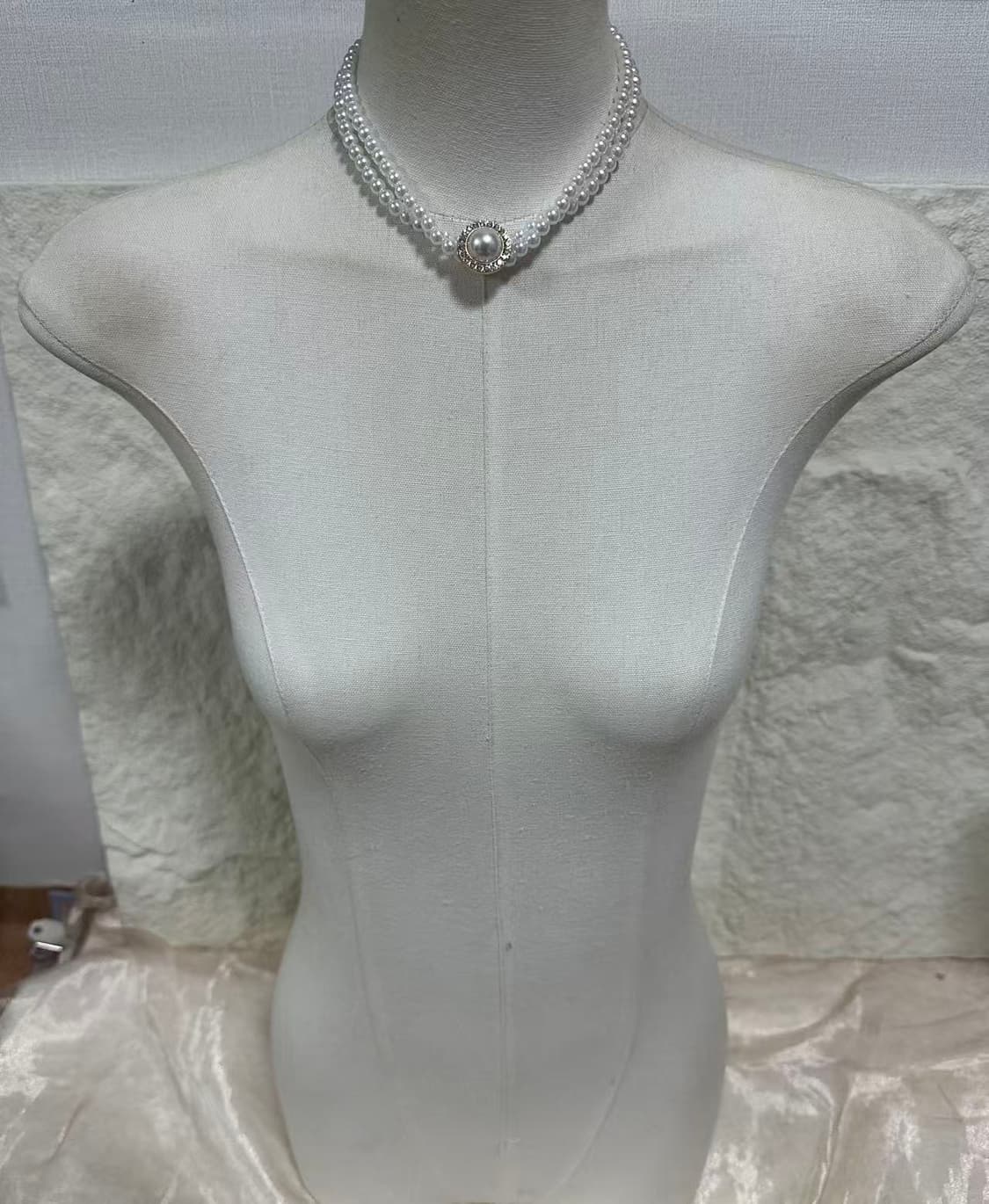 빈티지  레이어드 진주 초커 목걸이 상품이미지1