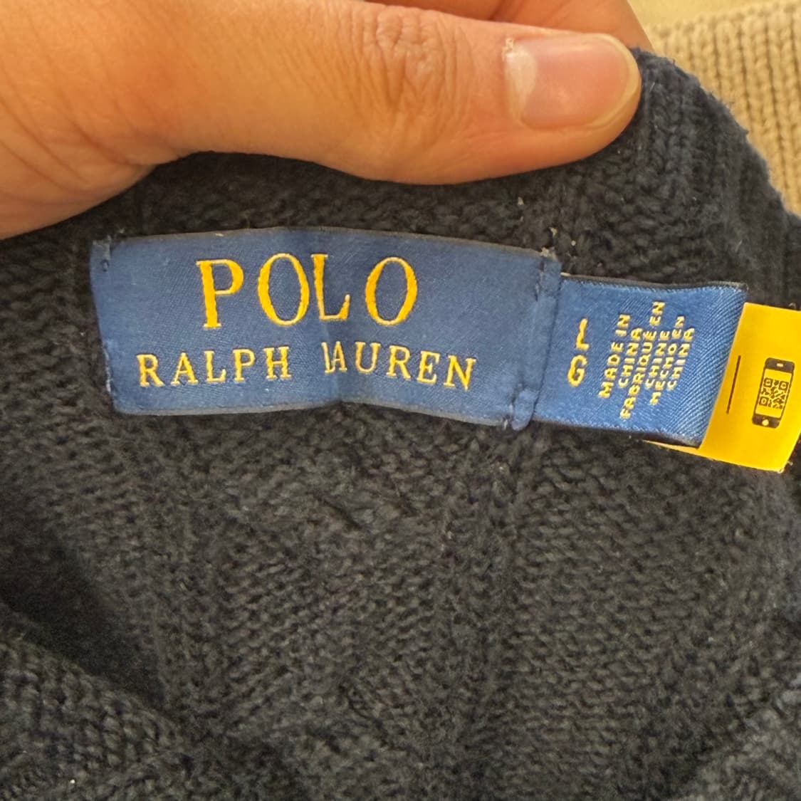 Polo Ralph Lauren 정품인증 네이비 케이블 니트 상품이미지3