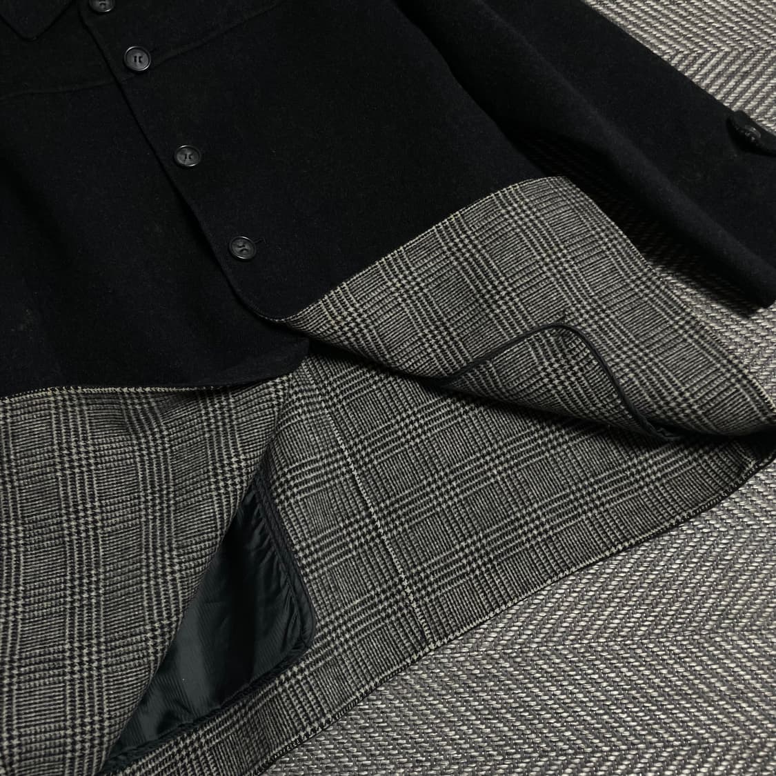 캘빈 타운 미니멀 박시핏 모직 하프 코트o 5192 상품이미지7