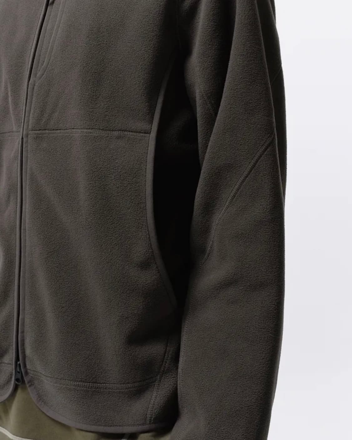 무신사 스탠다드/ 시티 레저 스트럭처 플리스 하이넥 재킷 머드그레이/ L 상품이미지4