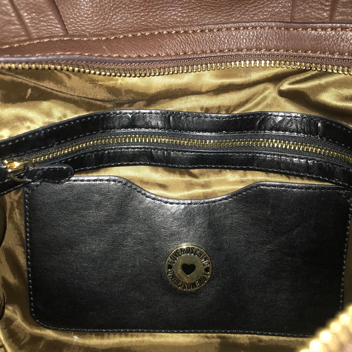Moschino 러브모스키노 투웨이 브라운 레더 백 상품이미지8