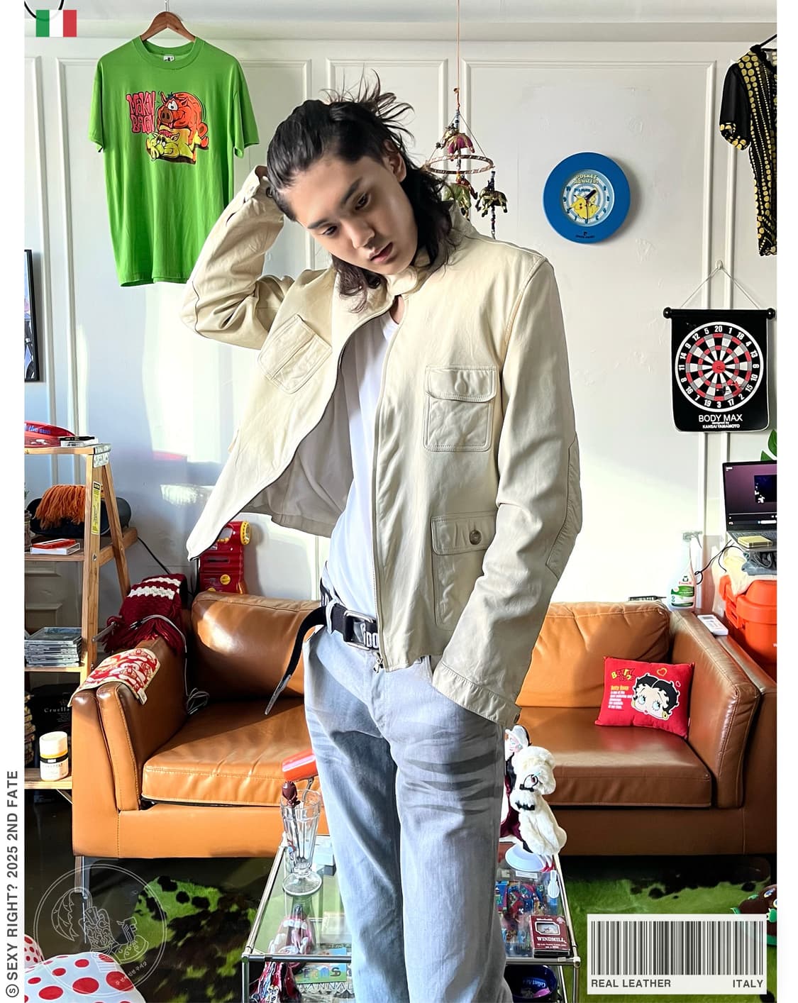 Italian Real Lambskin Utility Jacket 상품이미지1