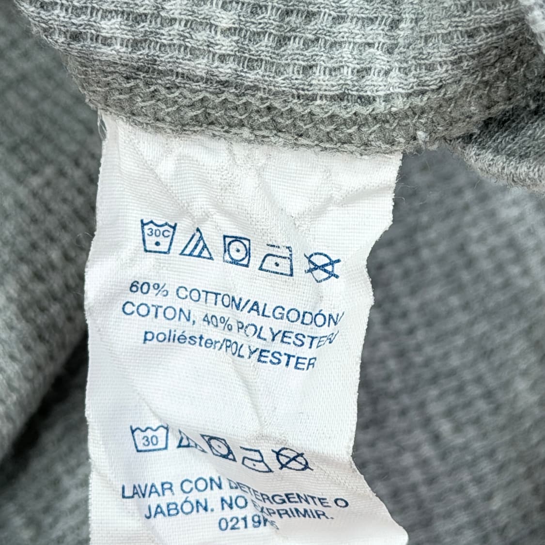 폴로랄프로렌 스펠로고 와플 롱슬리브 긴팔 그레이 XL 상품이미지4