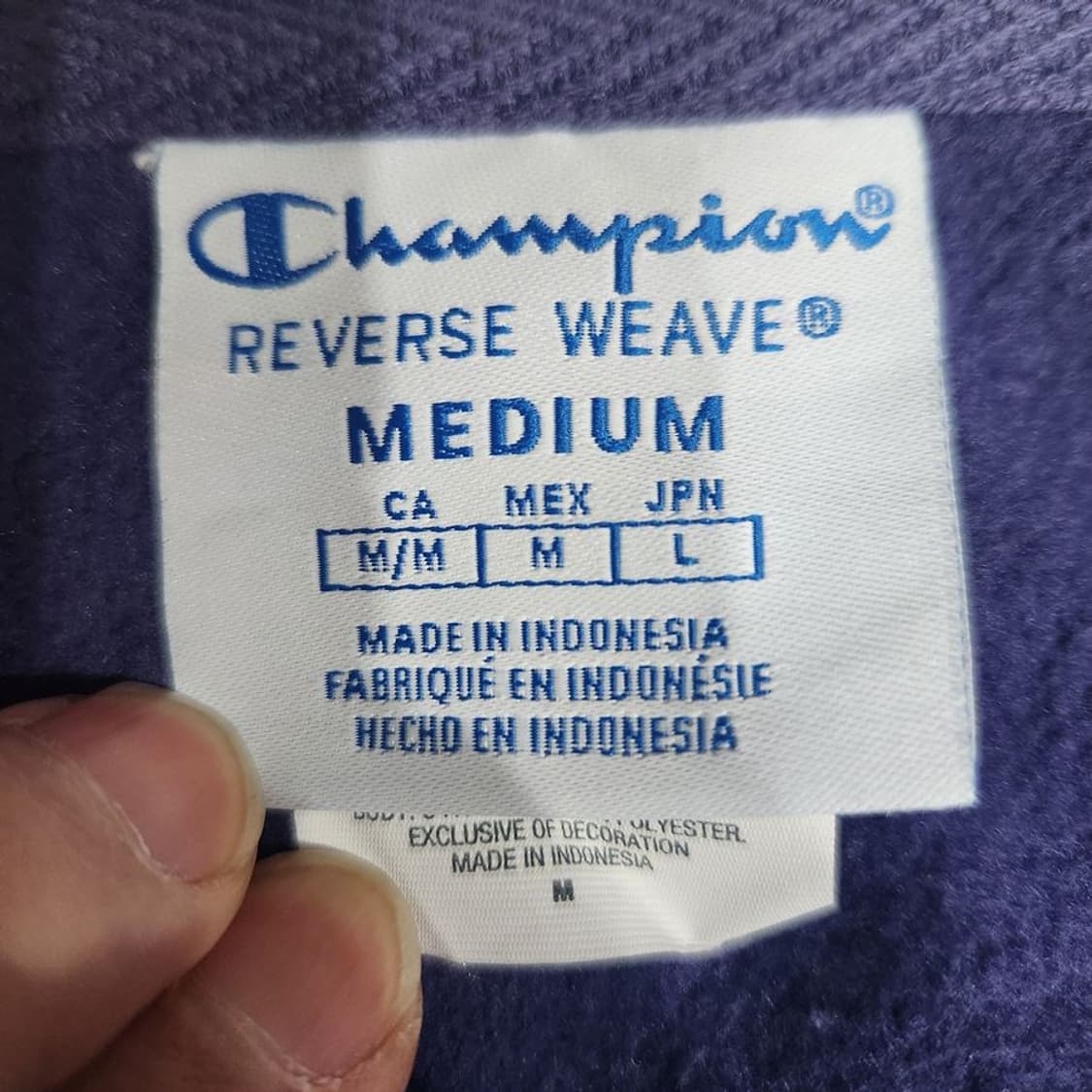 [여M]챔피온 리버스위브 퍼플 기모 스웻 세트[Y5C-236] 상품이미지4