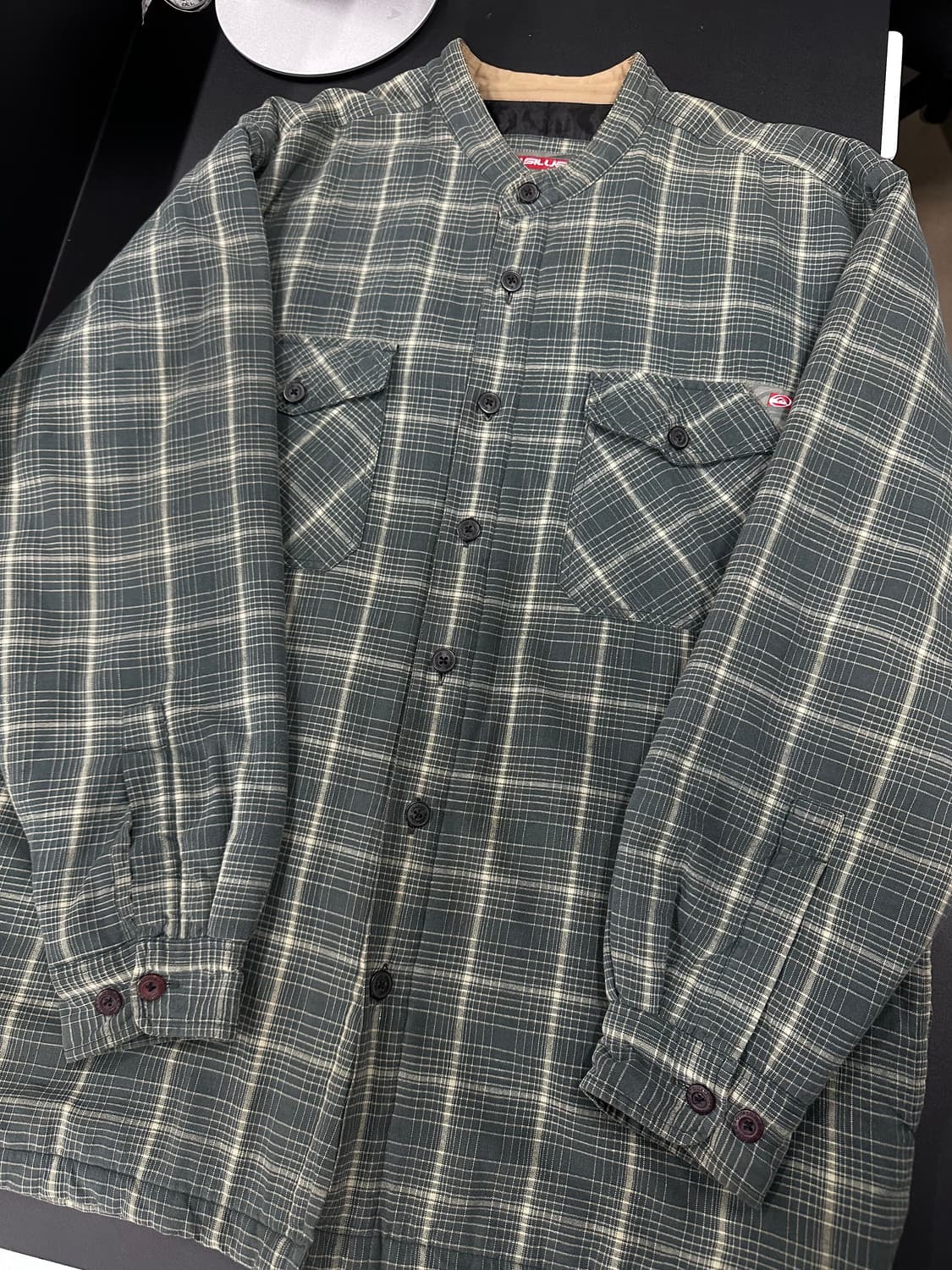 퀵실버 체크 누빔 오버핏 셔츠 상품이미지4